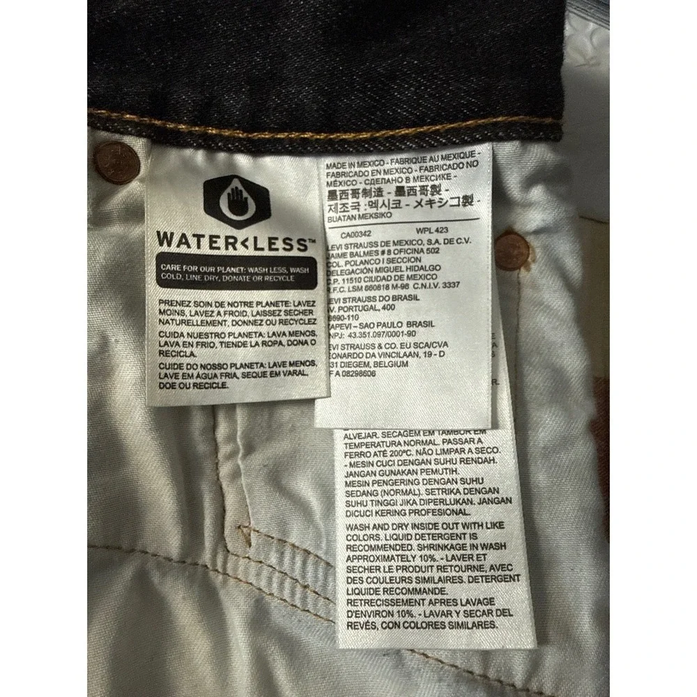 Levi's 501 Original Fit Jeans Men 33x36 (True 31x32) Blk Straight Leg Button Fly